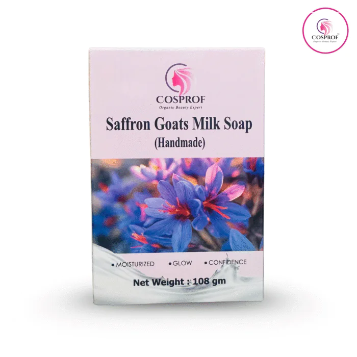Saffron Goats Milk Soap 108 gm (Handmade) - Image 1