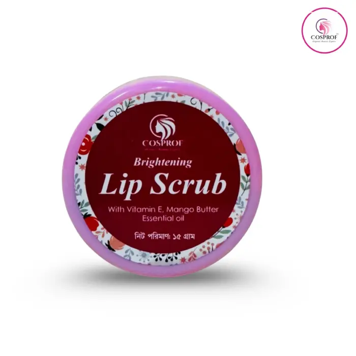 Cosprof Brightening Lip Scrub 15 gm hibiscus flower and beetroot powder - Image 1