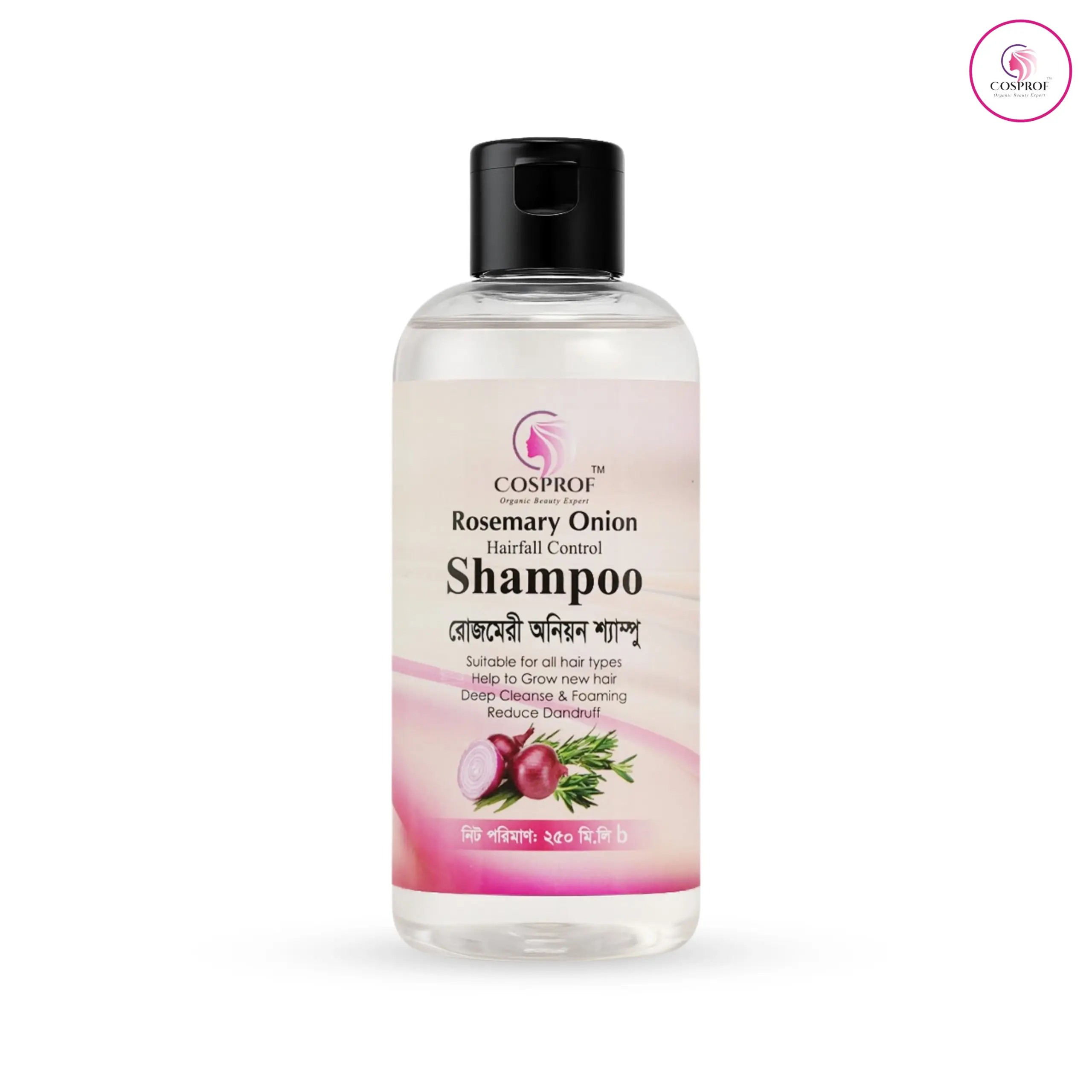 _(1080 x 1080 px) (1) Organic Rosemary onion Shampoo 250 ml for all hair type hair fall control - Image 1